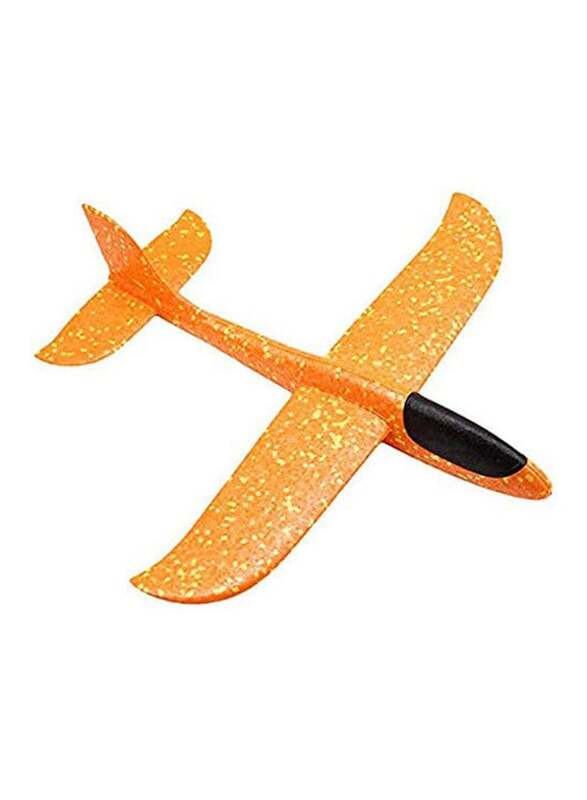 

Throwing Glider Inertia Plane Foam Aircraft Toy, Ages 4+, Orange