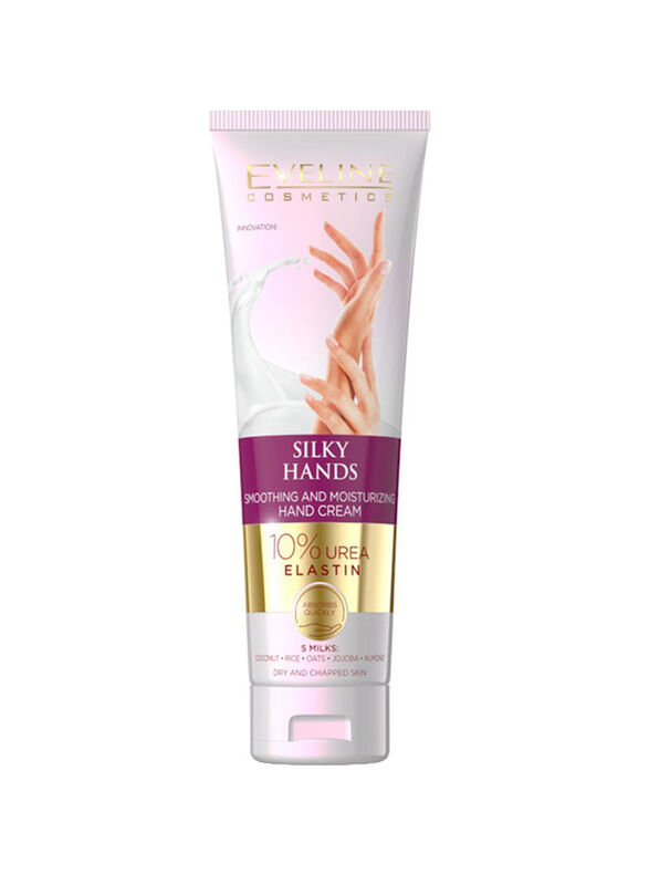 

Eveline Silky Hands Smoothing & Moisturizing Cream with 10% Urea Elastin, 100ml