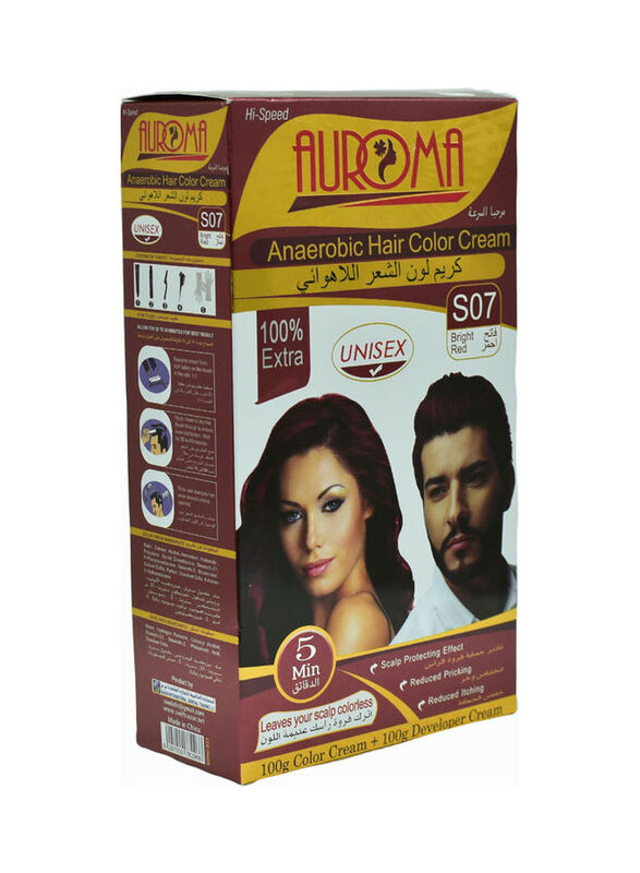 

Auroma Anaerobic Hair Colour Cream with Brush, 200ml, Bright Red