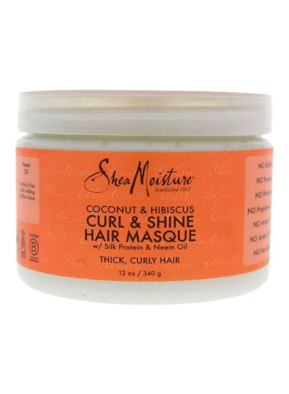 

Shea Moisture Coconut and Hibiscus Hair Mask for Curly Hair, 12oz