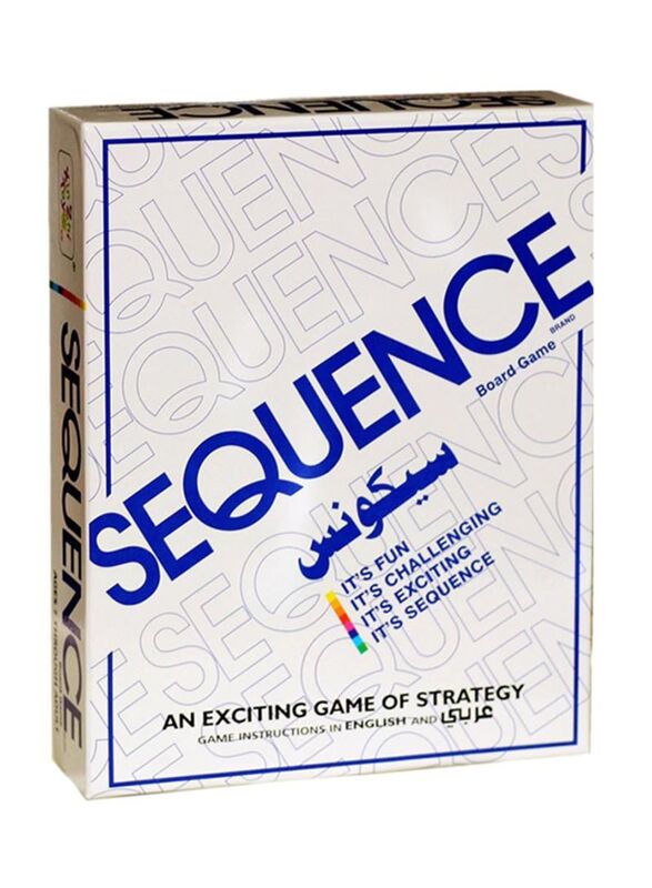

Family Game Sequence Strategy Foldable Board Card Game, Ages 3+, Multicolour