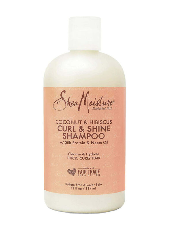 

Shea Moisture Coconut and Hibiscus Curl & Shine Shampoo for Curly Hair, 13oz