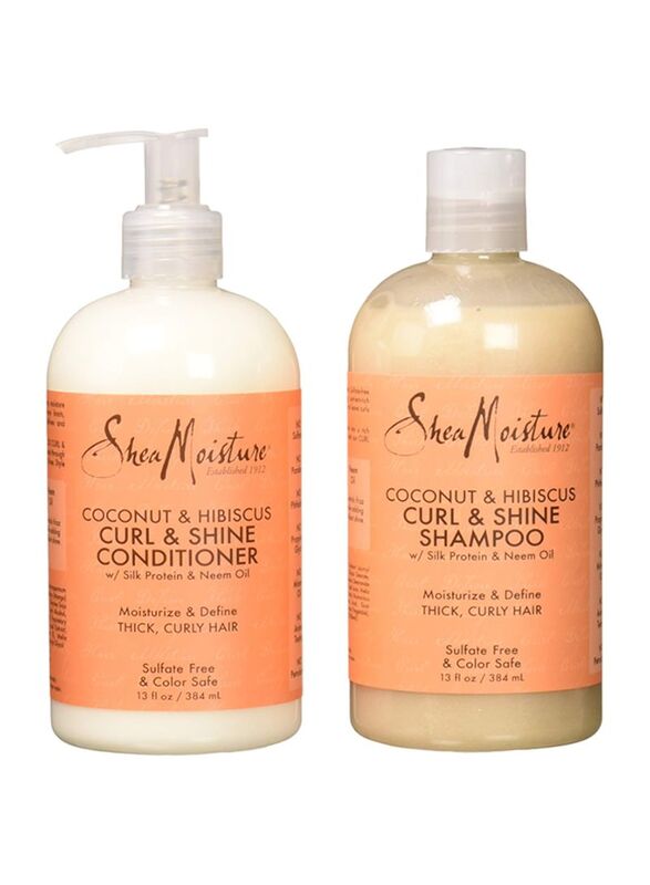 

Shea Moisture Coconut Shine Shampoo & Conditioner Set for Curly Hairs, 2 Piece