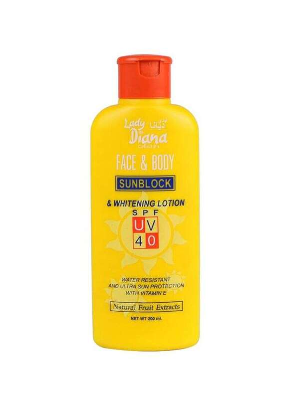 

Lady Diana Face and Body Sunblock and Whitening Lotion SPF 40, 200ml