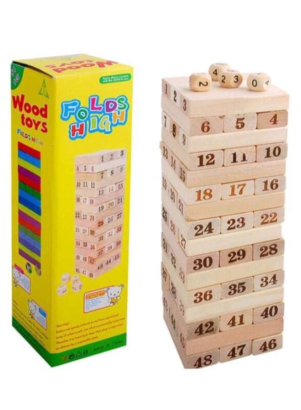 

Jenga Wood Building Block Toys, 48 Pieces, Ages 3+