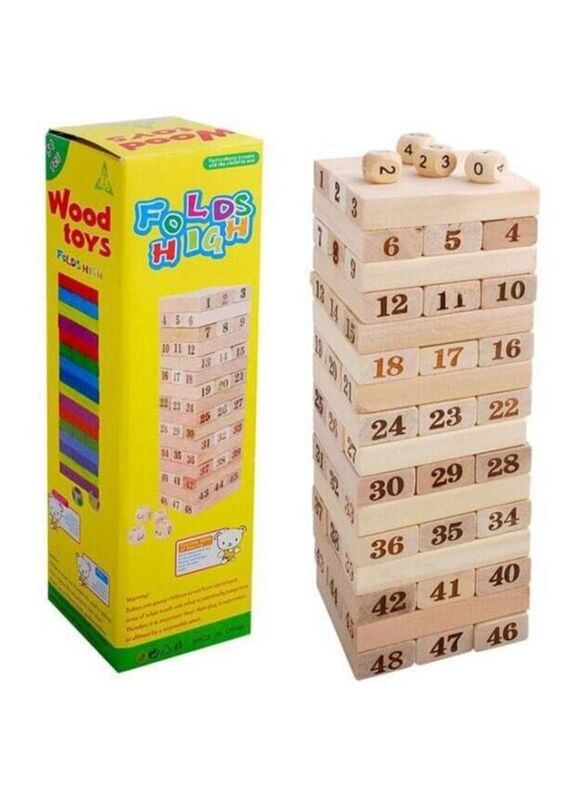 

High Wood Building Block Toys, 48 Pieces, Ages 3+