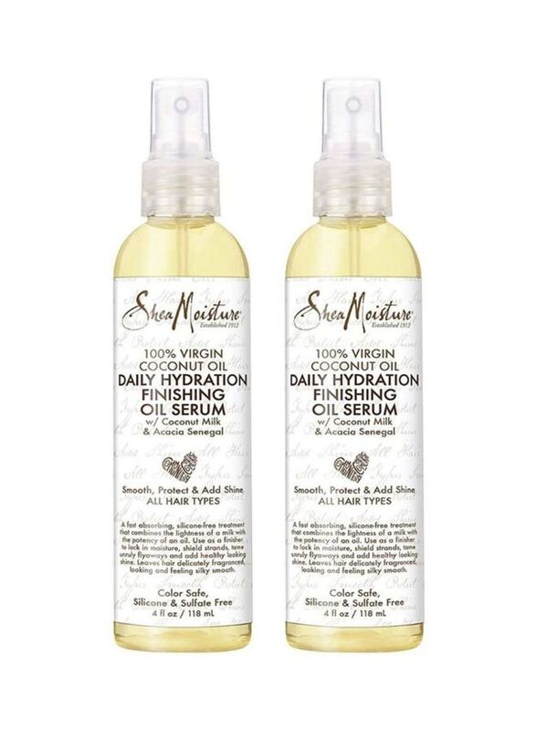 

Shea Moisture Daily Hydration Finishing Oil Serum for All Hair Types, 2 x 4oz