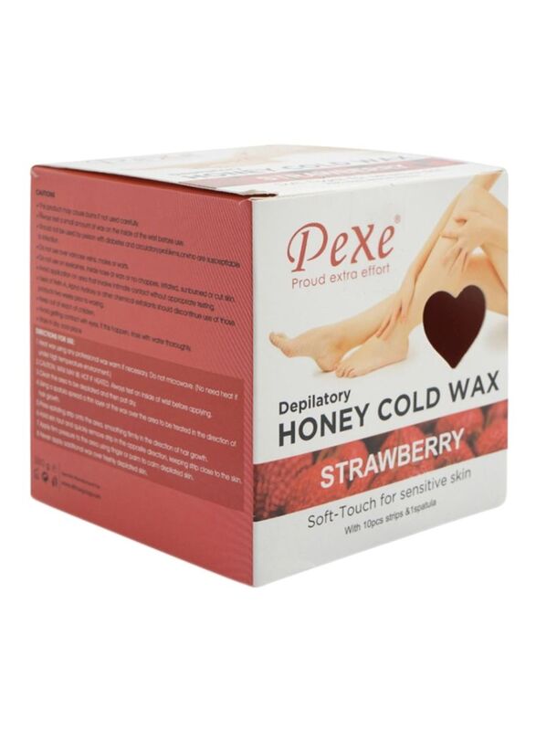 

Pexe Depilatory Honey Cold Wax Strips, 10 Pieces