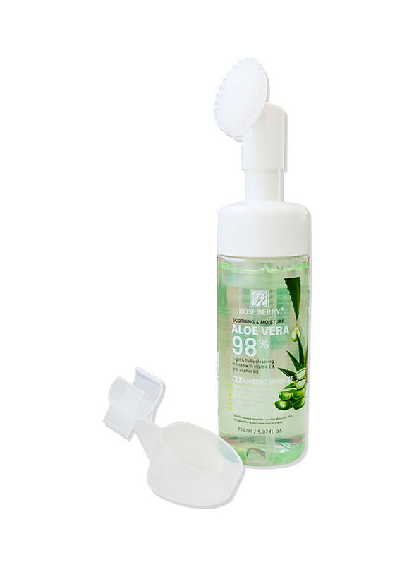 

ROSE BERRY 98% Aloe Vera Cleansing Mousse, 150ml