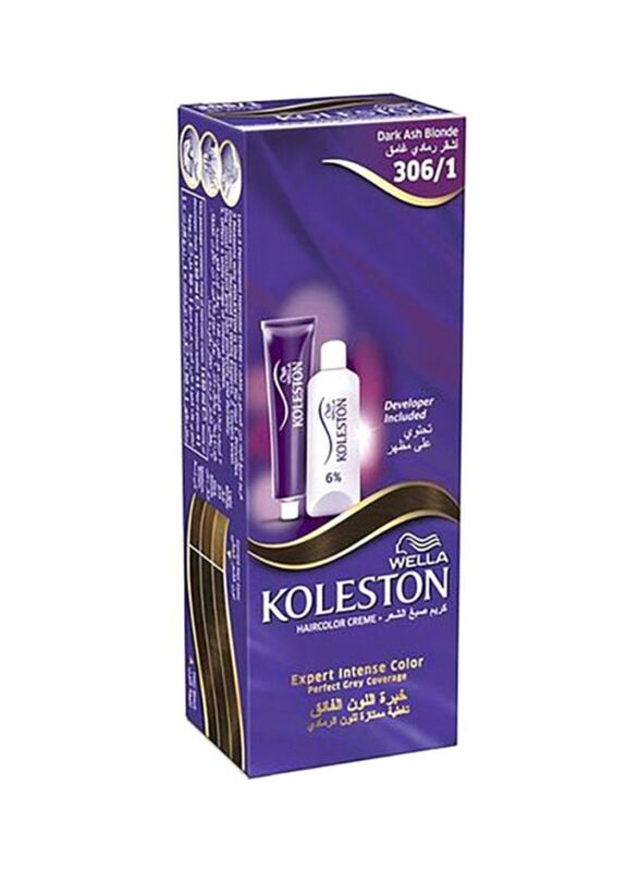 

Wella Koleston Permanent Hair Colour Cream, 100ml, Dark Ash Blonde