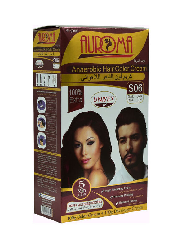

Auroma Anaerobic Hair Colour Cream, 200g, Dark Red