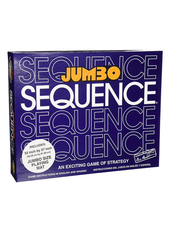 

Jumbo Sequence Board & Card Games Box with Party Funny Toy, Multicolour