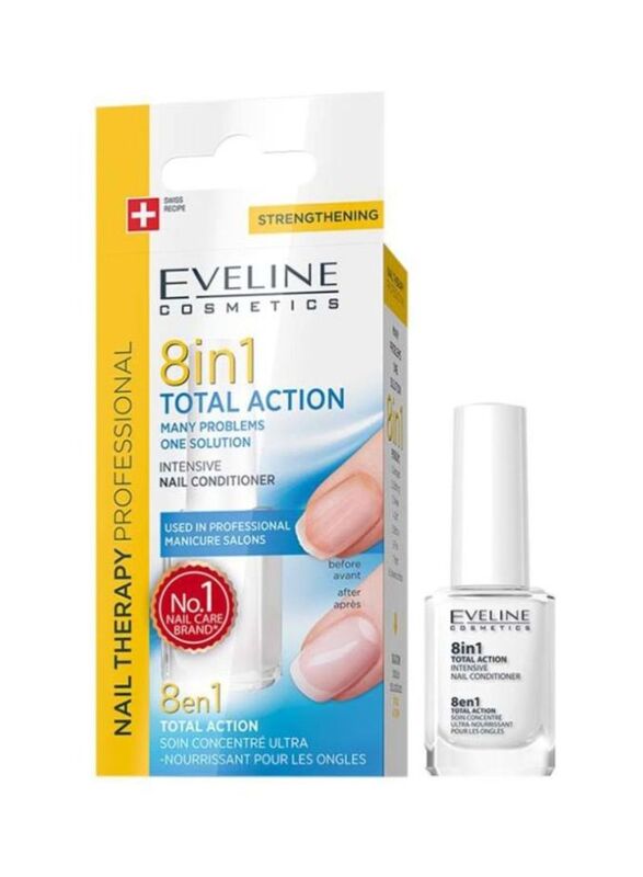 

Eveline Cosmetics 8-In-1 Spa Nail Total Action, Clear