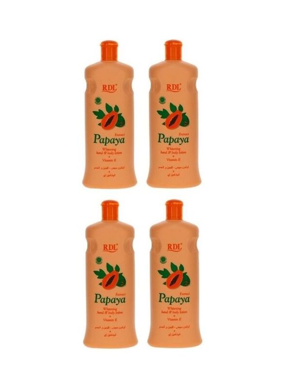 

RDL Extract Papaya Whitening Hand and Body Lotion, 4 x 600ml
