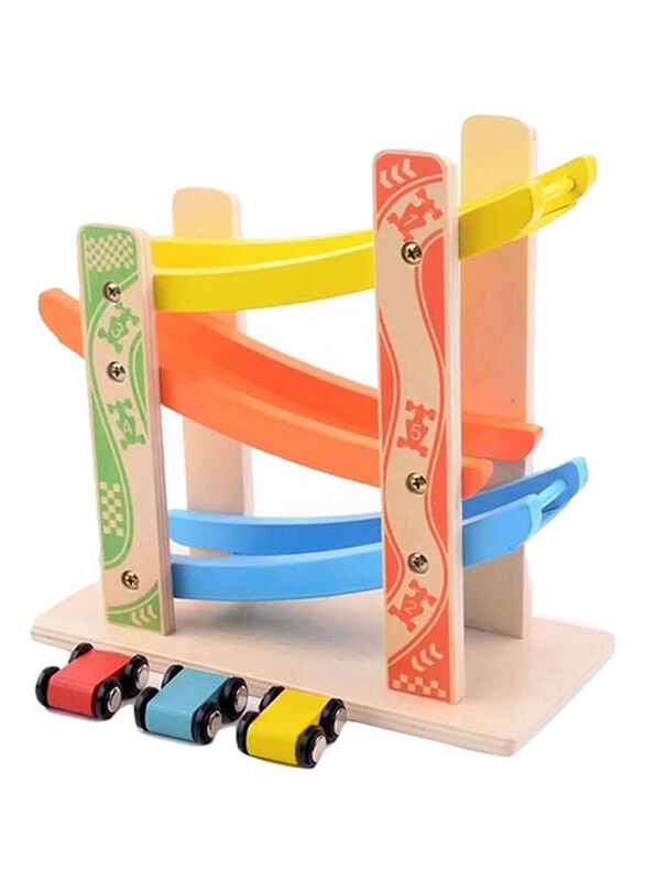 

Wooden Toys Speeding Car Ramp Track with Cars, Ages 3+, Multicolour