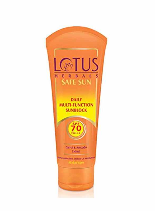 

Lotus Herbals Safe Sun Daily Multi Function Sunblock SPF 70, 60gm