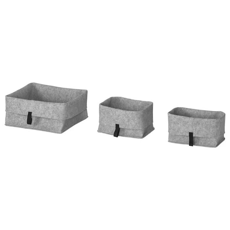 

DXB Gadgets 3-Piece Home Decorative Basket Organize Set, Grey