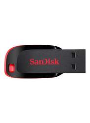 SanDisk 128GB Cruzer Blade USB 2.0 Flash Drive, SDCZ50, Black/Red