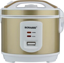 Sonashi 1.5L Rice Cooker with Steamer, 650W, SRC-515, White