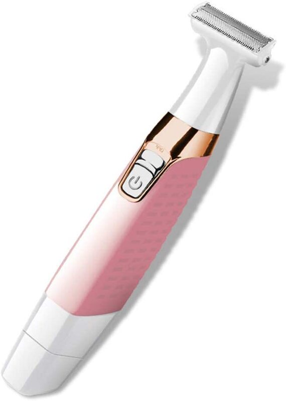 

Kemei USB Rechargeable Facial Hair Remover Trimmer, KM-1900, Pink