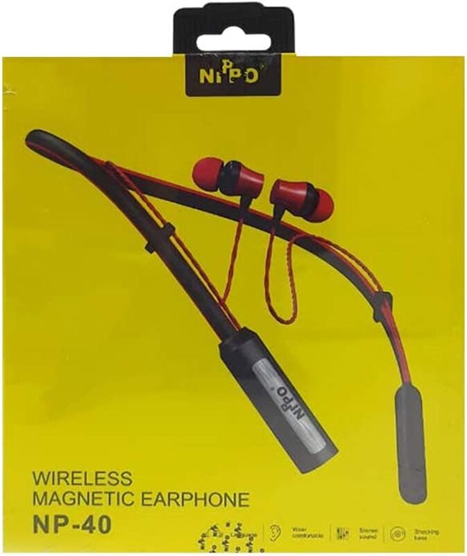 

Nippo Wireless In-Ear Neckband, NP-40, Red/Black