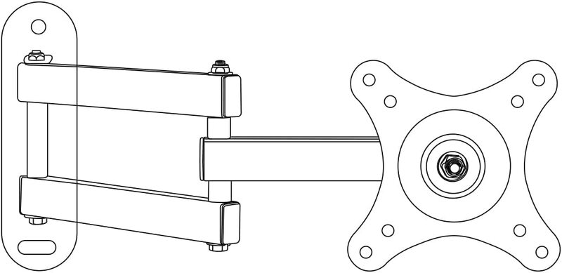 

Universal Paneriworld 3D Swivel Wall Mount for TV, PW1010P, Black