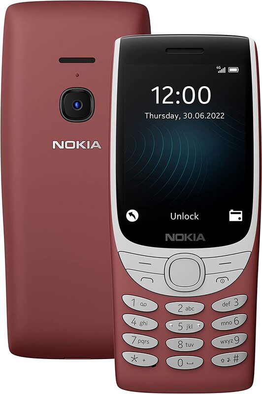 

Nokia 8210 128MB Red, 48MB RAM, 4G LTE, Dual Sim Normal Mobile Phone