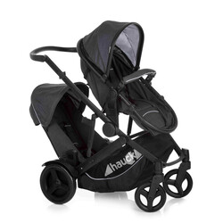 Hauck,Duett 3 With Raincover,Twin Stroller,Unisex,0M+,Melange Charcoal