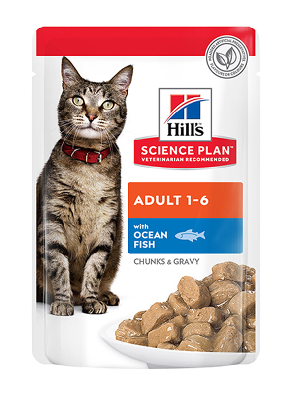 

Hill's Science Plan Ocean Fish Pouches Adult Cat Wet Food, 12 x 85g