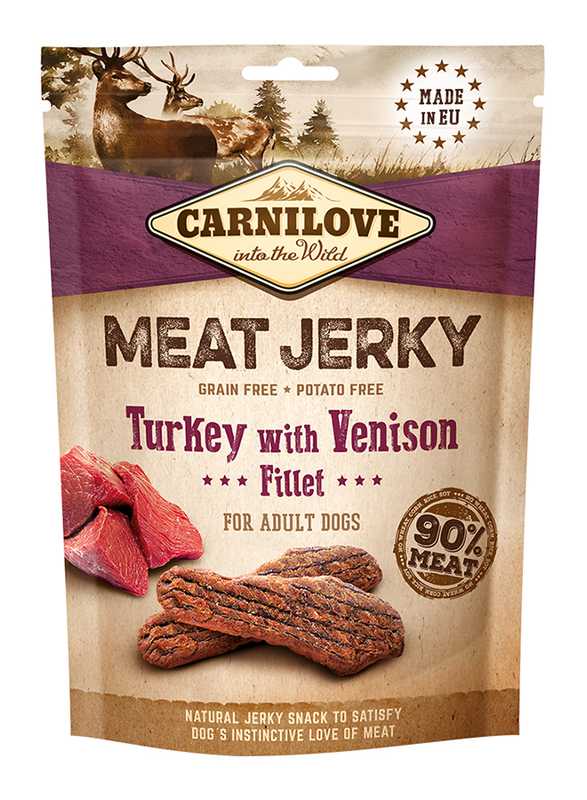 

Carnilove Jerky Snack Turkey With Venison Fillet Dog Dry Food, 100g