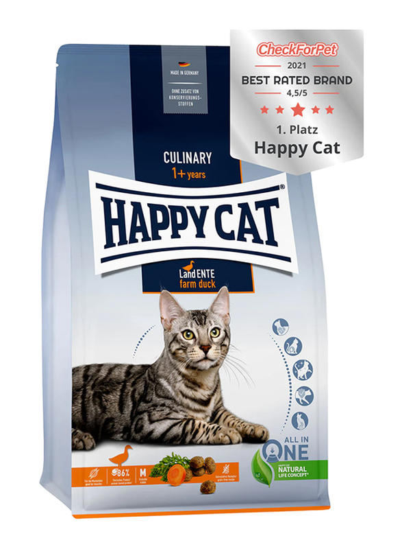 

Happy Cat Culinary Land Ente Farm Duck Cat Dry Food, 1.3 Kg