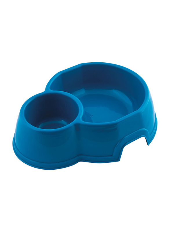 

Georplast Mon Ami Double Plastic Pet Bowl, Blue