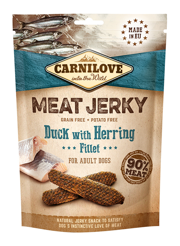

Carnilove Jerky Snack Duck with Herring Fillet Dog Dry Food, 100g