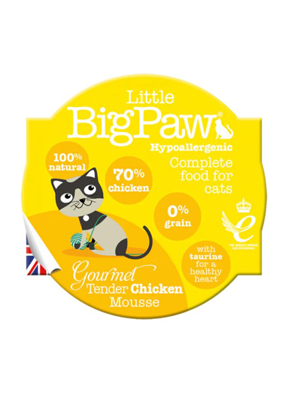 

Little Big Paw Gourmet Chicken Mousse Flavour Kittens Wet Food, 8 x 85g