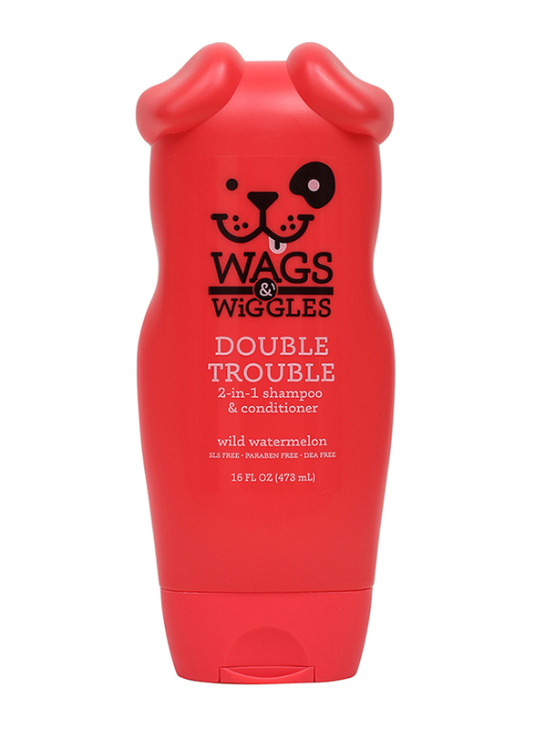 

Wags & Wiggles Double Trouble 2-in-1 Dog Shampoo, 473ml, Peach