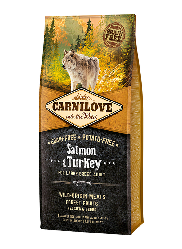 

Carnilove Salmon & Turkey Large Breed Adult Dog Dry Food, 12 Kg