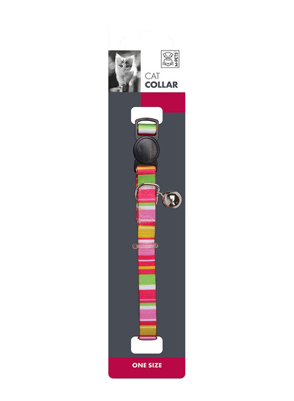 

M-PETS Stripes Cat Collar, Pink