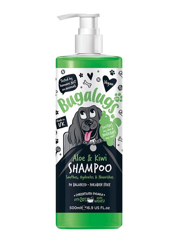 

Bugalugs Aloe & Kiwi Soothing Dog Shampoo, 500ml, Green