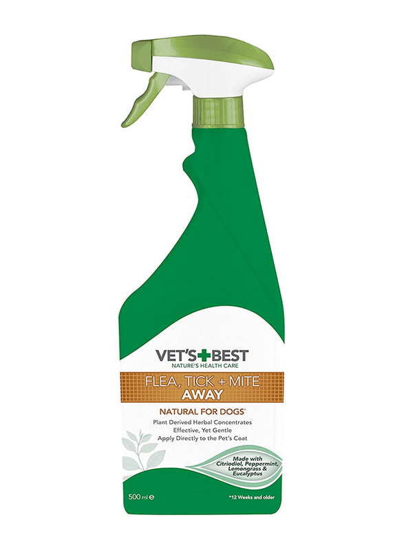 

Vet's Best Flea Tick and Mite Treatment Spray for Dogs, 500ml