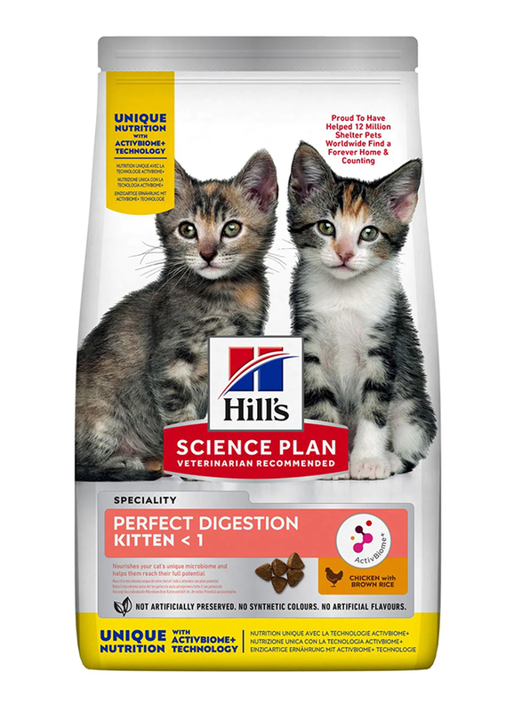 

Hill's Science Plan Perfect Digestion with Chicken & Brown Rice Kitten Cat Dry Food, 1.5Kg