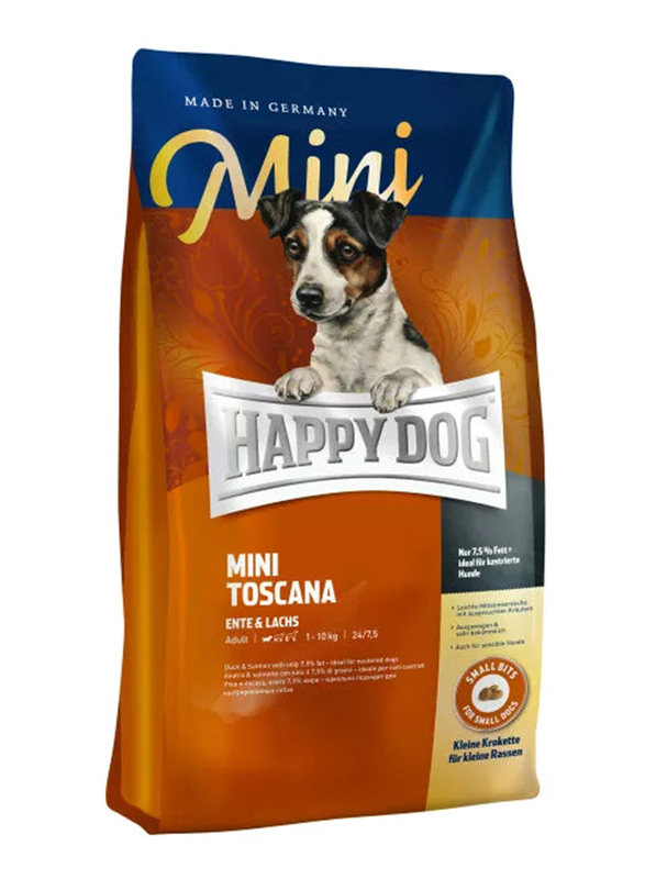 

Happy Dog Mini Toscana Ente & Lach Adult Dog Dry Food, 4 Kg