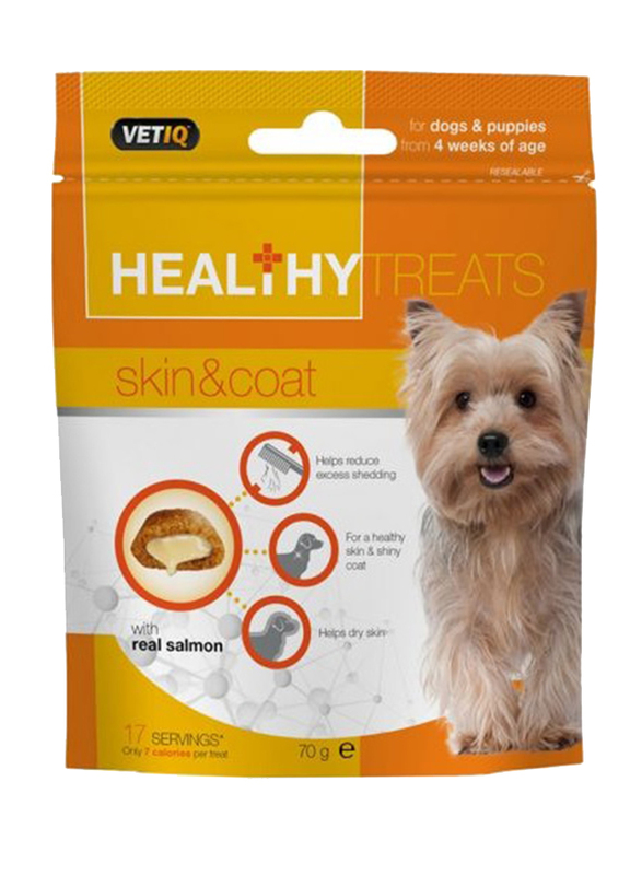 

VET IQ Healthy Treats Skin & Coat for Dogs & Puppy Dry Food, 70g