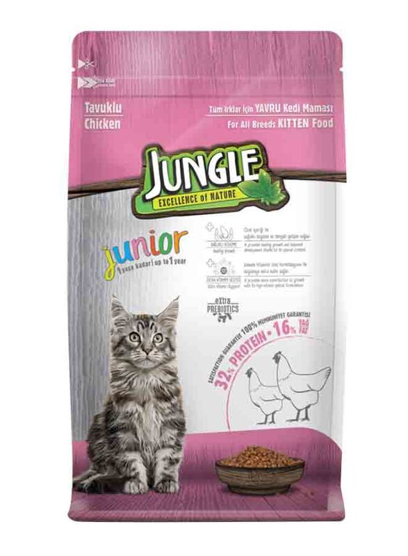 

Jungle Chicken Kitten Cat Dry Food, 15Kg