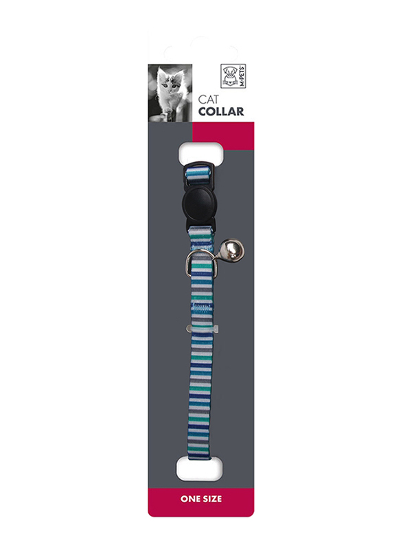 

M-PETS Lines Cat Collar, Blue