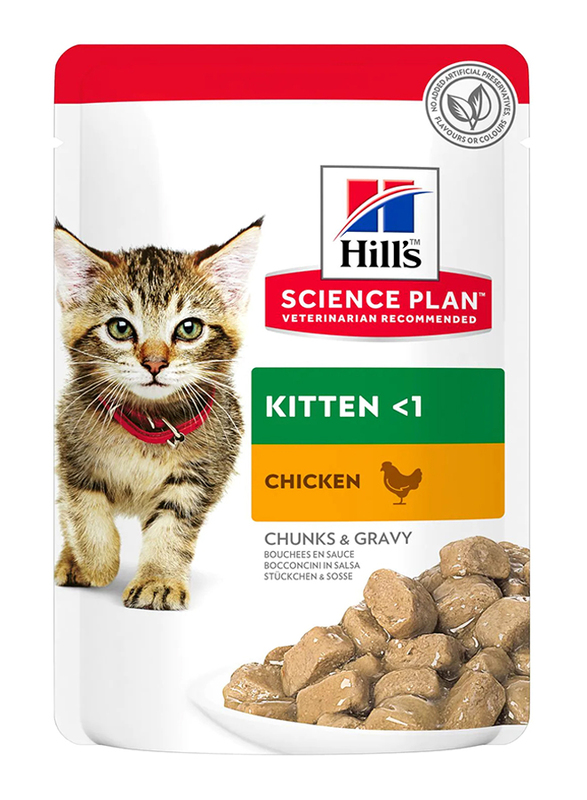 

Hill's Science Plan Tender Chunks & Gravy with Chicken Turkey Pouch Kitten Wet Food, 12 x 85g