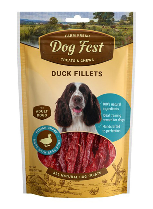 

Dog Fest Duck Fillets Adult Dogs Dry Food, 90g