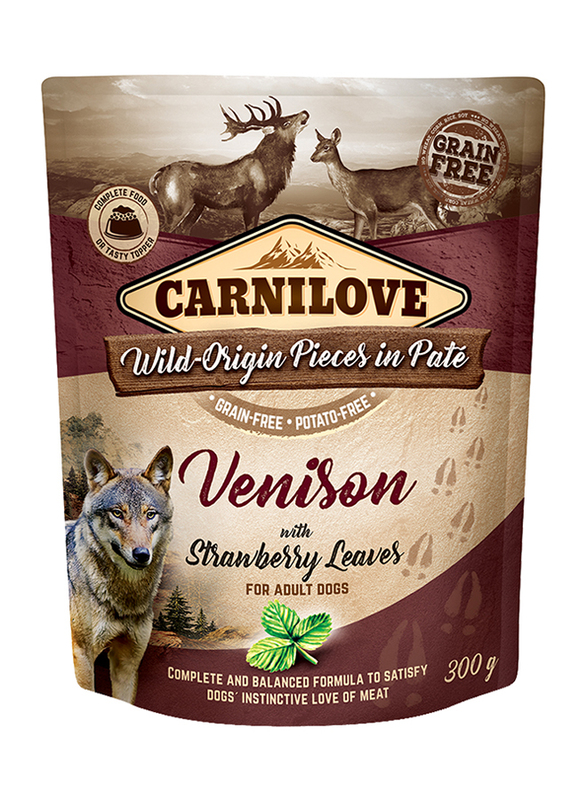 

Carnilove Venison with Strawberry Leaves Adult Dog Wet Food, 12 x 300g