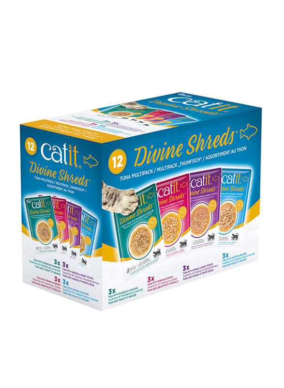 

Catit Divine Shreds Tuna Multipack Cat Wet Food, 12 x 75g