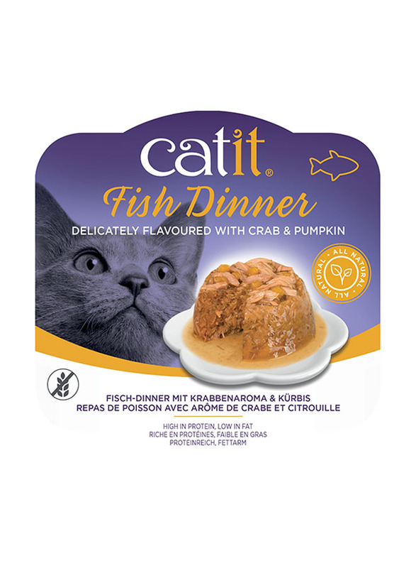 

Catit Crab Flavour & Pumpkin Fish Dinner Cat Dinner, 6 x 80g