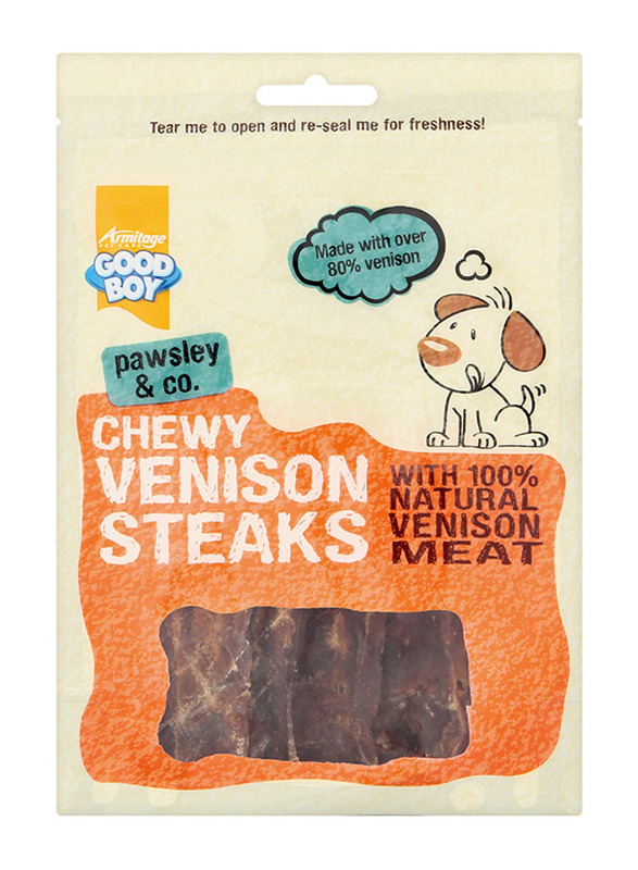 

Armitage Pawsley & Co. Chewy Venison Steaks Dog Dry Food, 80g